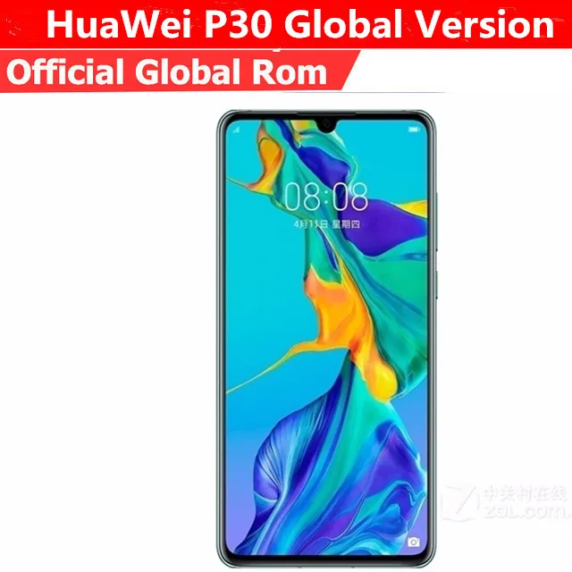 Глобальная версия HuaWei P30 ELE-L29 мобильный телефон Kirin 980 Android 9,1 6," 2340X1080 6 ГБ Оперативная память 128 Гб Встроенная память 40.0MP NFC IP53, определение отпечатка пальца