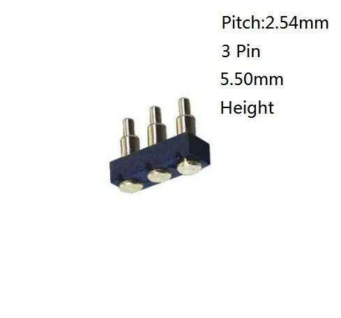 10 шт. Пружинные пружинный контакт Пружинные контакты SMT/SMD Разъем 3-контактный шаг 2,54 мм поверхностного монтажа PCB SMT установки: латунь материал золото 1u разъем аккумулятора