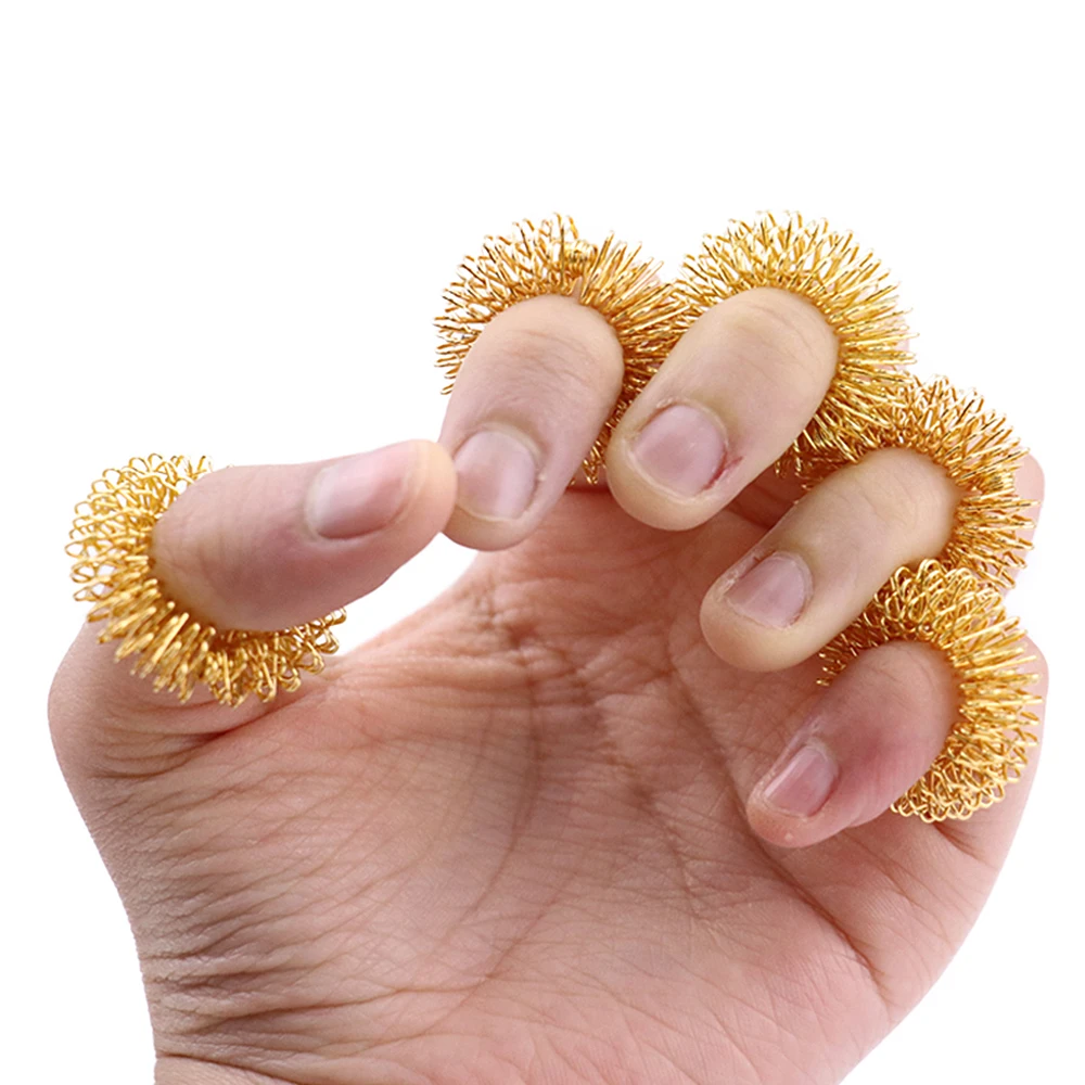 

Finger Ring Acupuncture Ring Care Body Massager Relax Hand Massage Finger lose Weight Nail Tool