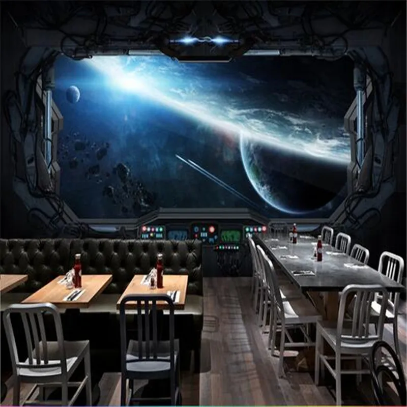 カスタム 3d 写真の壁紙人格宇宙船レストラン背景の壁の絵リビングルームのソファテレビの背景の壁 壁紙 Aliexpress カスタム 3d 写真の壁紙人格宇宙船レストラン背景の壁の絵リビングルームのソファテレビの背景の壁 壁紙 Aliexpress