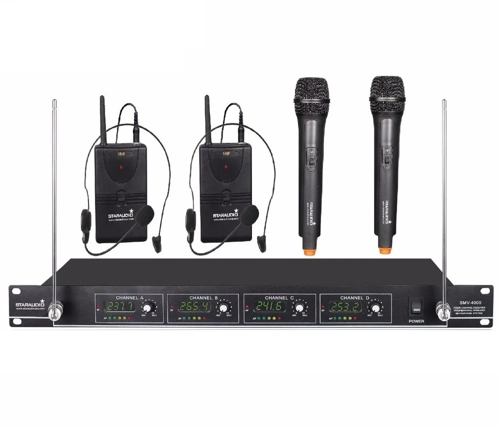 STARAUDIO SMV 4000A B Pro VHF Wireless Handheld And Lapel Headset staraudio-smv-4000a-b-pro-vhf-wireless-handheld-and-lapel-headset