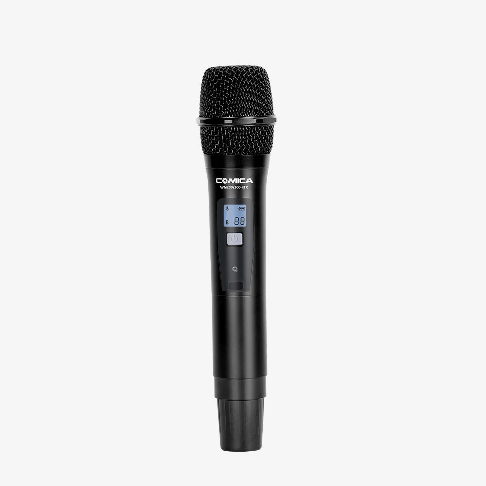 

CoMica WM200/300HTX UHF 96-Channels Metal Wireless Dynamic Handheld Microphone Transmitter for DSLR & Camcorder Video Clips VLog