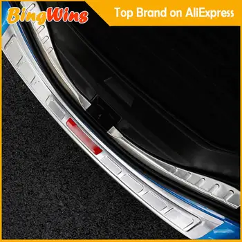 

Car Accessories For Toyota RAV4 2016 2017 2018 Rear Trunk Bumper Guard Plate Door Sill Trim #304 Stainless Steel Car Styling