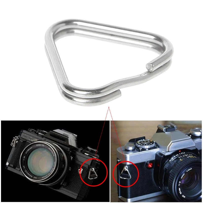

10pcs/set Metal Triangle Rings Split Digital Camera Strap Hook Replacement Parts Camera Strap Triangle Rings