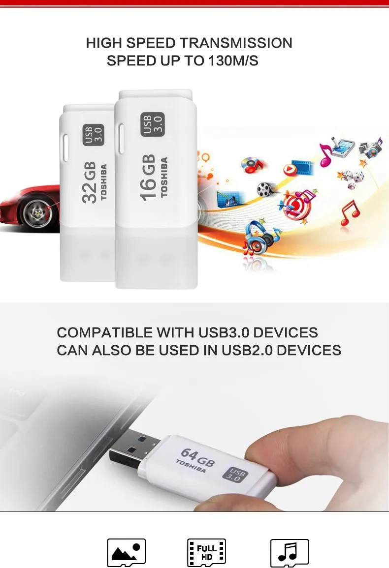 TOSHIBA USB 3,0, USB флеш-накопитель, 64 ГБ, реальная емкость, THUHYBS, 32 ГБ, 16 ГБ, USB флеш-накопитель, качественная карта памяти, 16 ГБ, флеш-накопитель