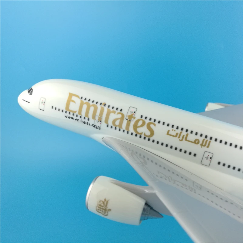 36 см модель самолета Смола A380 Объединенные Арабские Эмираты авиакомпании
