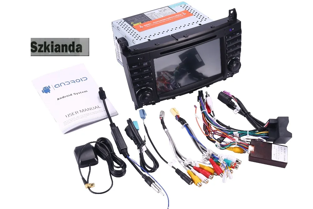 Top 7"Android 9.0 Car DVD for Mercedes Benz C Class W203 2004-2007 c200 C230 C240 C320 C350 CLK W209 2005 Sat Navi GPS Radio WiFi 35