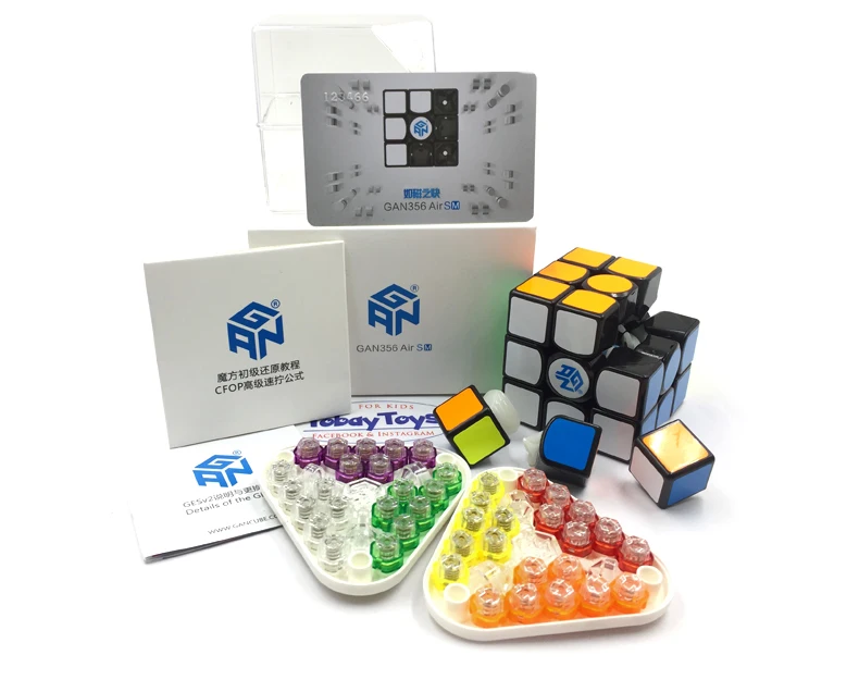 Favo de Mel Superfície de Contato Cubos de Quebra-cabeça Cubo de Velocidade de Gan356air sm com Ímãs Posição Super Velocidade Magneto Sistema Mágico Grsv2 3x3 28 Cheap speed cube
