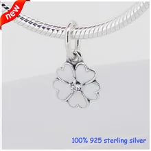 Подходит европейские браслеты Примула, серебро талисманы с белой эмалью серебряные бусины 925 пробы «сделай сам» оптом 09159