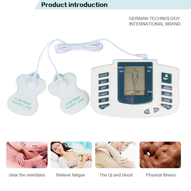 Электрический массажер стимулятор всего тела Расслабляющий мышечная терапия Массажная машина импульсный акупунктурный электрод подушечки массажер для тела