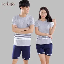 Пижама Femme Домашняя одежда Pijamas Mujer Женская пижама с коротким рукавом женские пижамы для пары один комплект плюс размер E0266