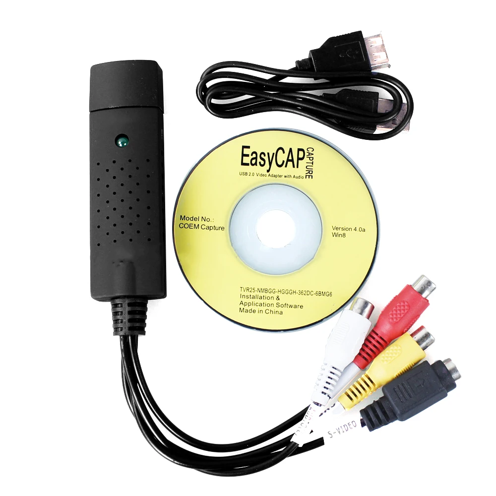 Easycap – adaptateur pour Capture vidéo, compatible avec windows XP 7 Vista  32, câble USB 2.0, pour TV, DVD, VHS - AliExpress