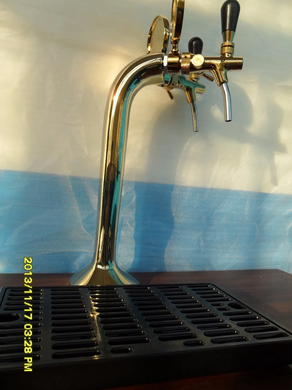 Новый кран для пива смеситель с 2 линиями Золотая башня кегератора|beer tap faucet|beer