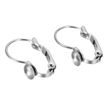 

10Pcs 19x13mm Stainless Steel Earring Clips Women's Findings 2019 Trendy Ear DIY Jewelry Making Accessories Earrings Clip Gift