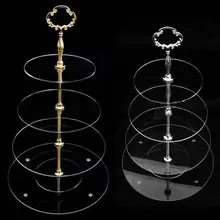 4 слоя акриловой круг свадебный торт стенд акриловые