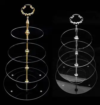 

4layers Acrylic Circle Wedding Cake Stand Acrylic Free Shipping