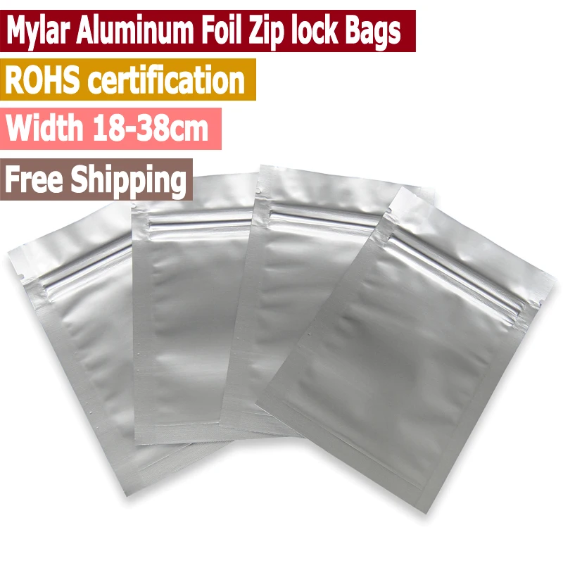 20 pc Large Size Mylar Aluminum Zip lock Bags For Food Storage Smell