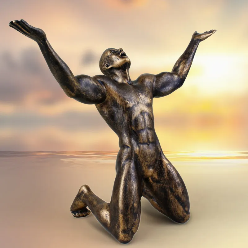 Moderne accueil décors nu l'homme crier figurines ornements décoratifs