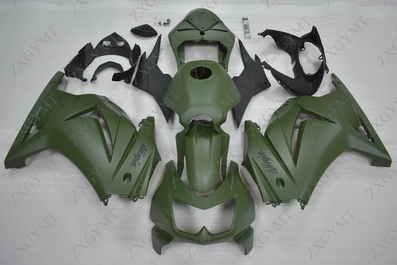 Full Body Kits Ninja 250R 2008 - 2014 Matter Green Fairings Ninja 250R 11 12 Fairings EX 250 2013 Full Body Kits Ninja 250R 2008 - 2014 Matter Green Fairings Ninja 250R 11 12 Fairings EX 250 2013