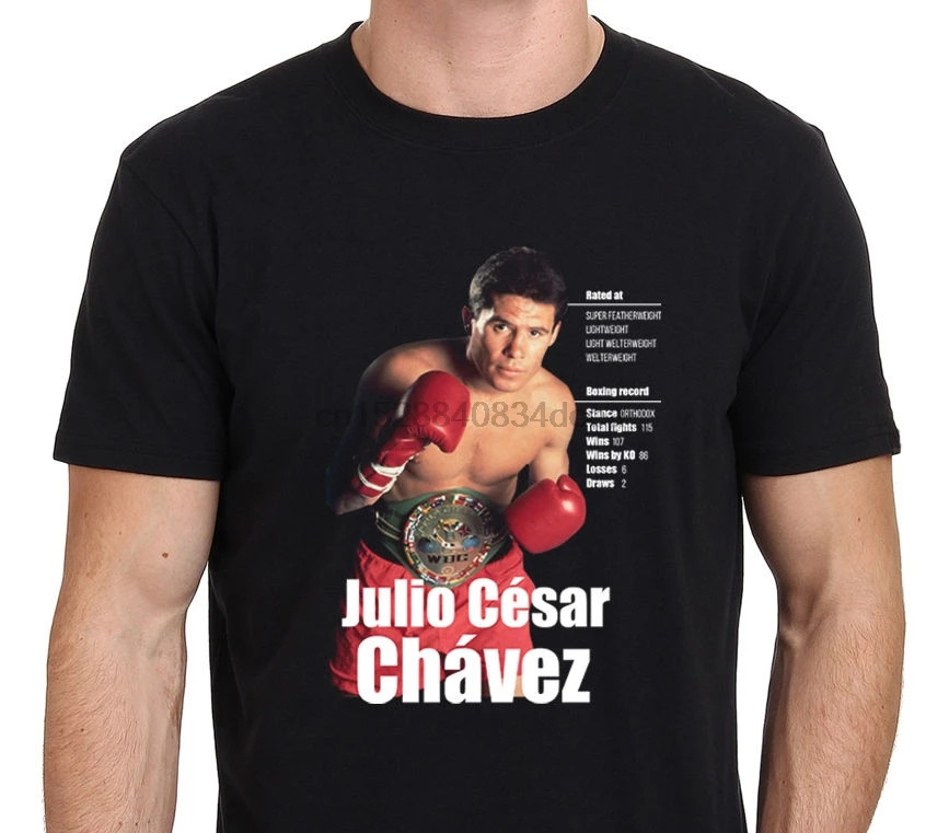 Мужская черная футболка Julio Cesar chont Boxer Legend от S до 4Xl |