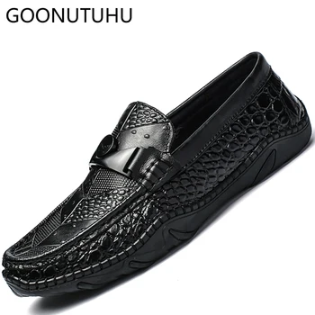 

2020 new Fashion men's shoes casual genuile leather loafers male classic slip on breathable shoe man flats driving shoes for men