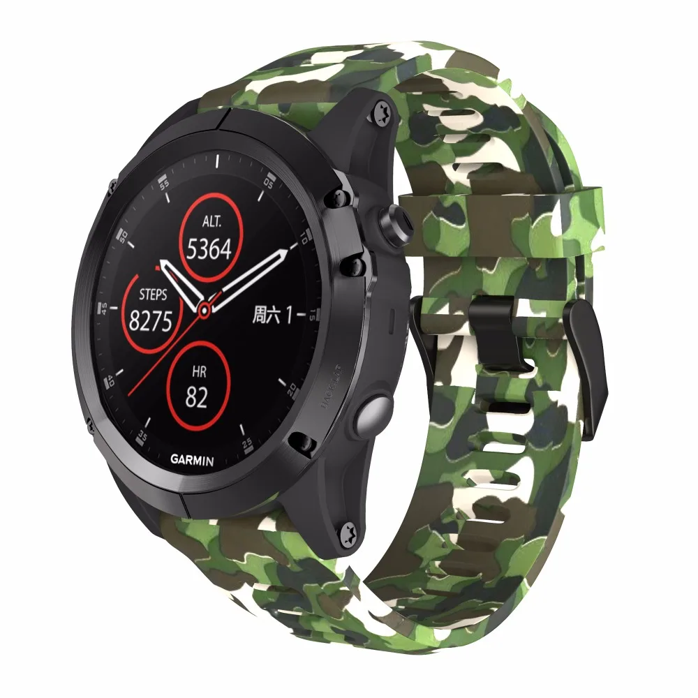 

Soft Silicone Strap for Garmin Fenix 5X Band 26mm Silicone Watchband for Garmin Fenix 3HR/3/Fenix 5X Plus with Screw Buckle