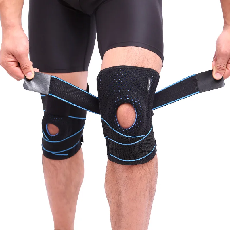 AOLIKES поддержка колена Coolfit Быстросохнущий силикагель 4 пружинный стабилизатор