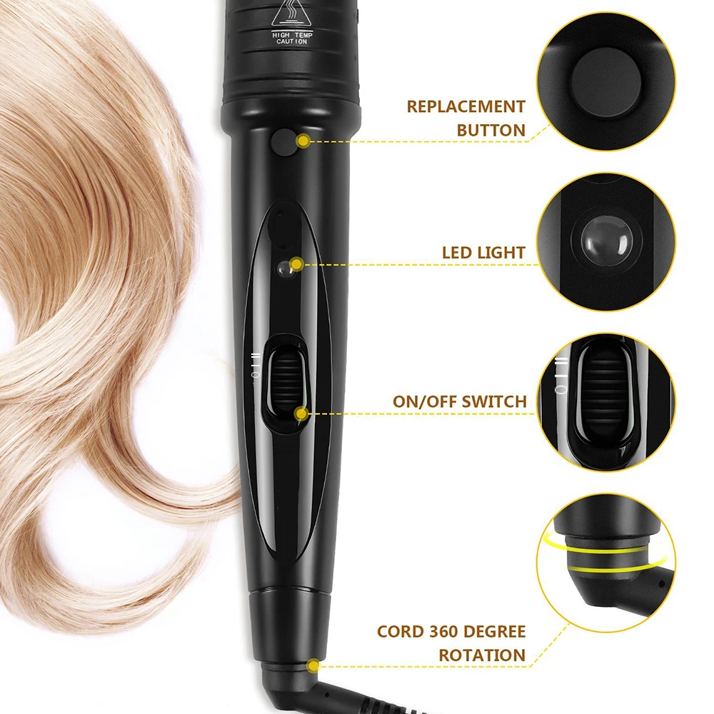RUCHA hair curling wand kit professioanl salon styling tools (21)