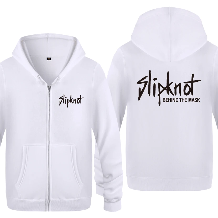 

Slipknot Rock Rap Music Hoodies Men 2018 Men's Fleece Zipper Cardigans Hooded Sweatshirts