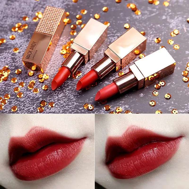 

Women Fashion Colorful Matte Velvet Lipstick Long Lasting Waterproof Moisturizing Lip Balm