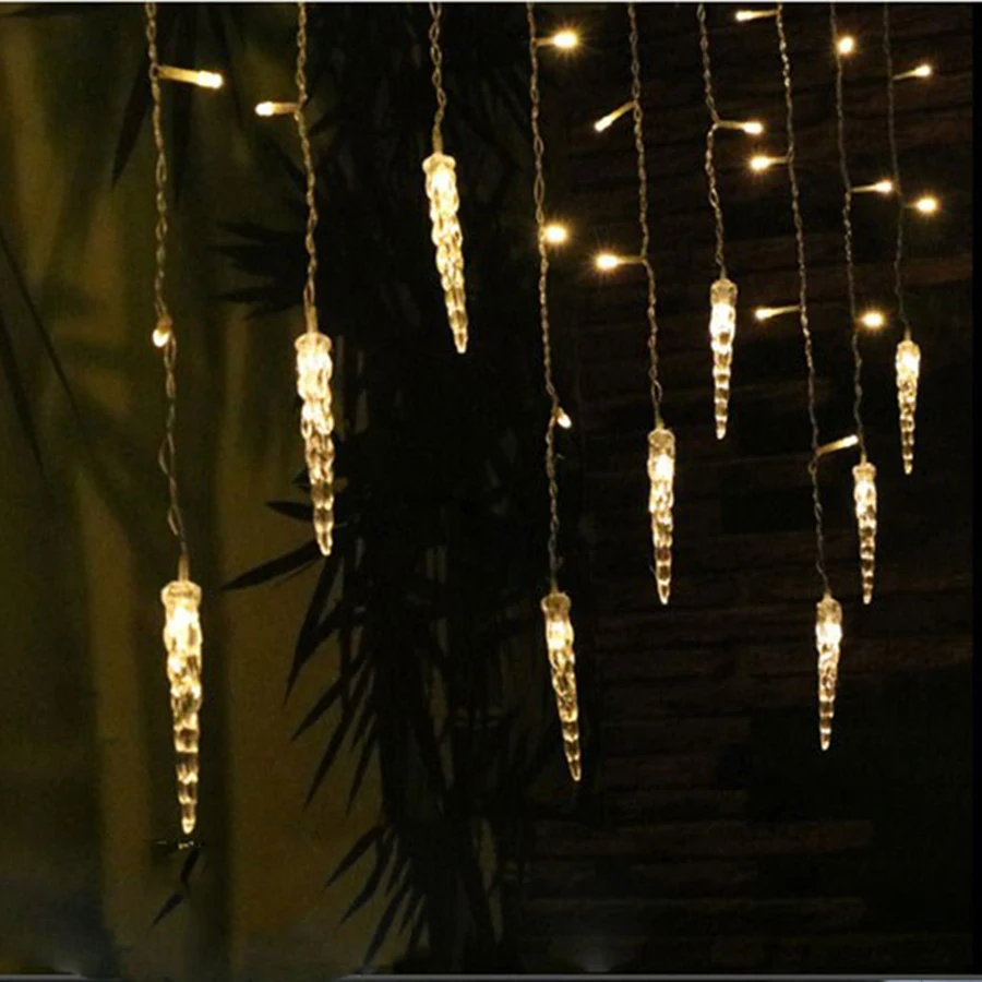 Holiday Lighting 3.5M 96 LED Icicle Home Xmas Decoration Christmas Lights Outdoor Waterproof Fairy Curtain String Lights Holiday Lighting 3.5M 96 LED Icicle Home Xmas Decoration Christmas Lights Outdoor Waterproof Fairy Curtain String Lights