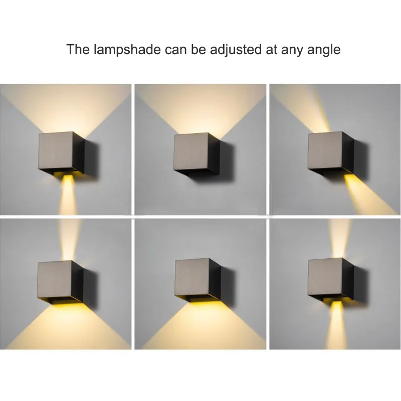 Newest LED Waterproof Outdoor Indoor Wall Sconces Lamp Walllight IP67 Surface Mounted Cube Light --