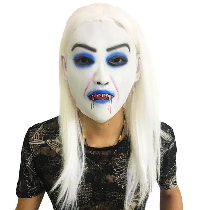

Long Hair Ghost Scary Masker Zombie Mask Halloween Props Mascaras Terror Zombie Horror Masks Realistic Masque Halloween Mask