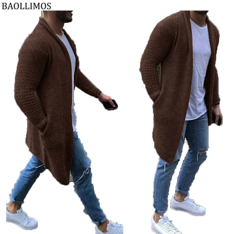 

Cardigan Sweater Coat 2019 New Men Autumn Winter Solid Color Sweaters Casual Warm Knitting Jumper Men Sweater