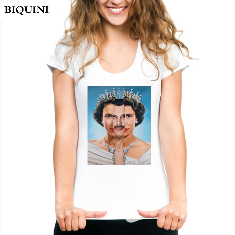 

The Queen Harajuku Casual T-shirts Women Clothes 2019 Short Sleeve TShirt Summer Streetwear Tops Tee Shirt Female T-shirt