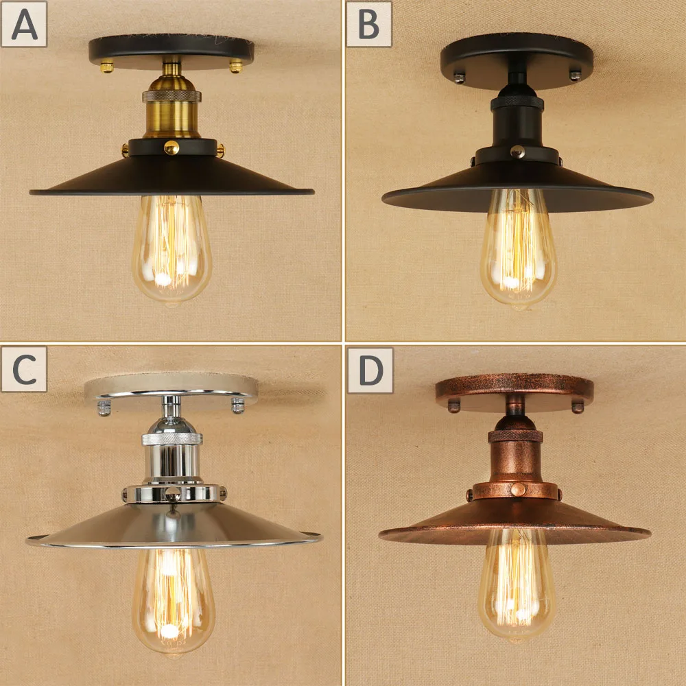 5 стилей, винтажный потолочный светильник в стиле лофт, Светодиодная лампа E27 AC 110V 220 V, потолочные светильники, декоративный светильник для спальни, гостиной, ванной комнаты