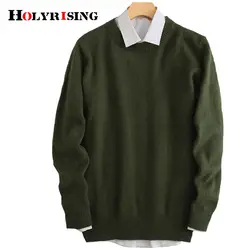 Holyrising мужской свитер Повседневный 95% кашемировый пуловер мягкий круглый вырез воротник мужской s Джемпер эластичный свитер теплый Ropa De Hombre