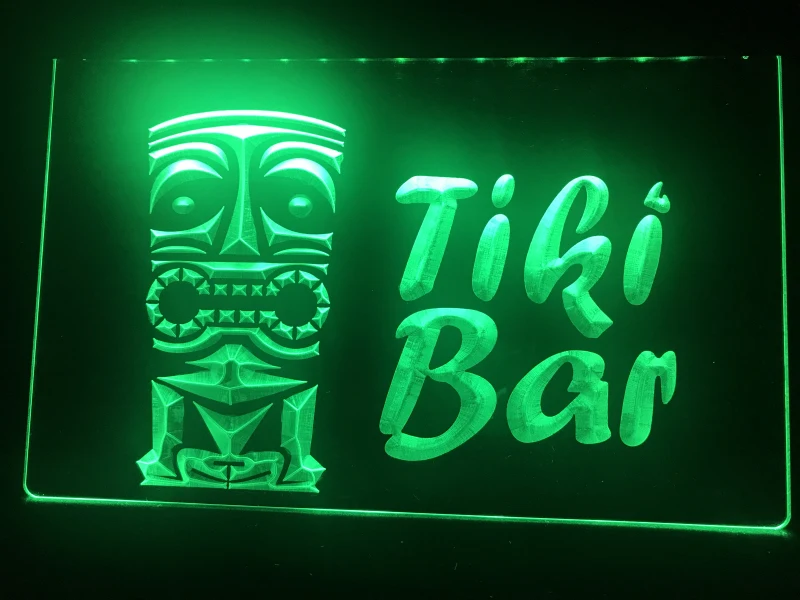 I298 Новинка! Лучший Tiki Bar Mask Pub Club светодиодный неоновый свет знак