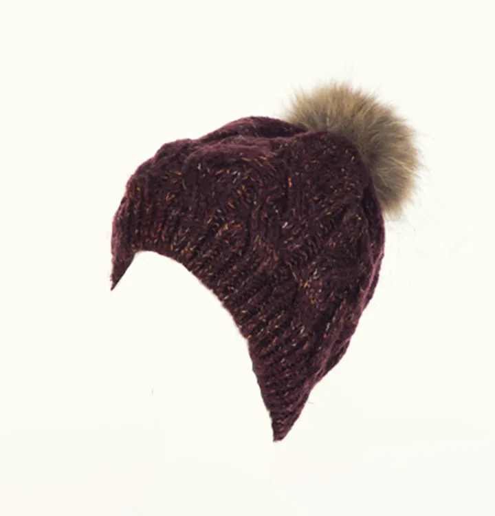 2018 New Winter Double-layer Hats Women Beanie Hat Fashion Thickening Knitted Wool Hand Made Twist Hats for Girls Pom Caps HC08 (15)