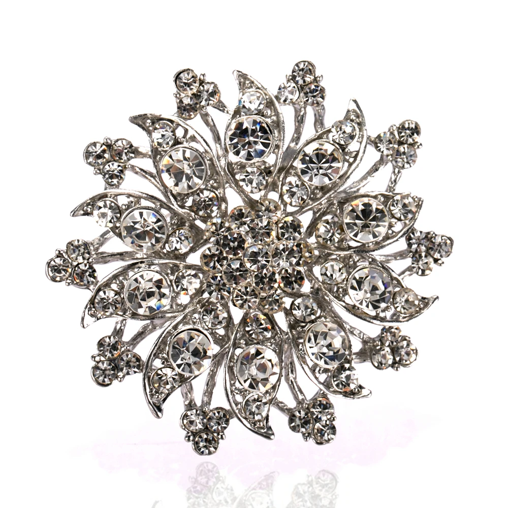 Beautiful Design Rhodium Silver Clear and AB Rhinestone Crystal