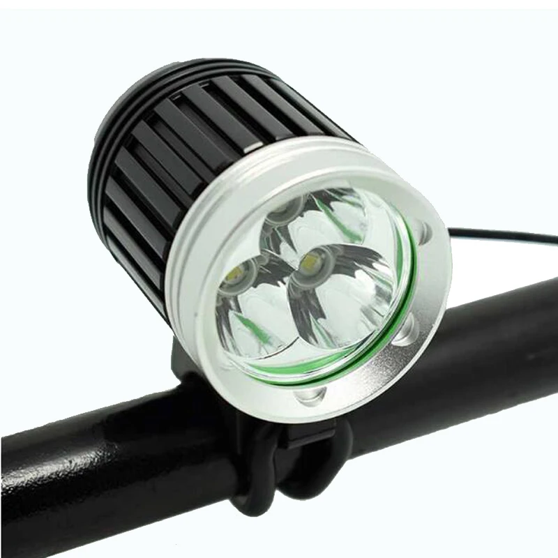 Ультра пожарной 3600LM 3x XML T6 светодиодный велосипедный фонарь передний велосипедный фонарь постоянного тока 4 Режимы налобного фонаря факел свет лампы велосипед задний свет