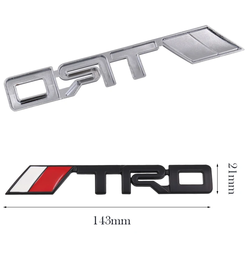 Car styling Black Silver 3D Car TRD Logo Emblem Badge Sticker Metal Decal For Toyota Camry Corolla Yaris Car accessories Car styling Black Silver 3D Car TRD Logo Emblem Badge Sticker Metal Decal For Toyota Camry Corolla Yaris Car accessories