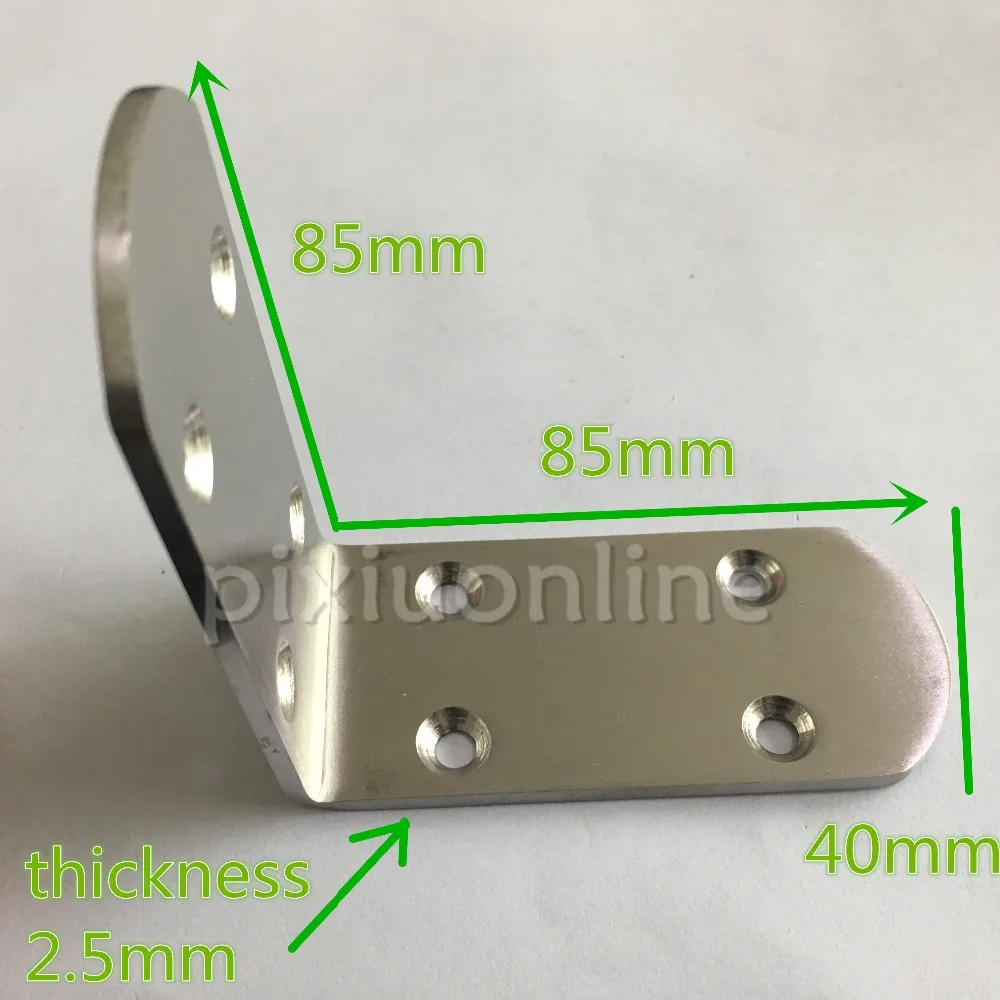 1pc DS312 Stainless Steel 8holes 85*85*40mm Round Corner Braces