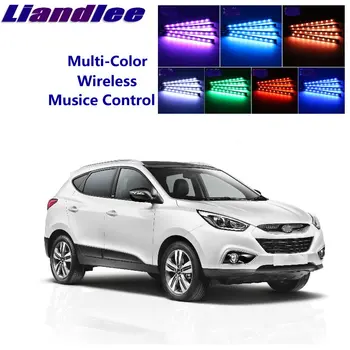 

LiandLee Car Glow Interior Floor Decorative Atmosphere Seats Accent Ambient Neon light For Hyundai ix35