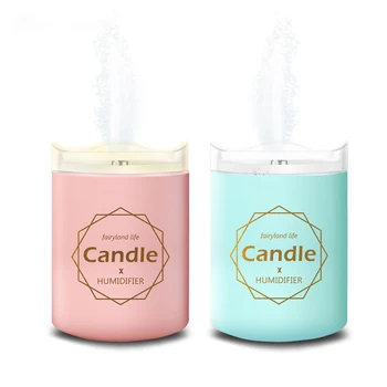 

300ML Ultrasonic Air Humidifier Candle Romantic Soft Light USB Essential Oil Diffuser Car Purifier Aroma Anion Mist Maker
