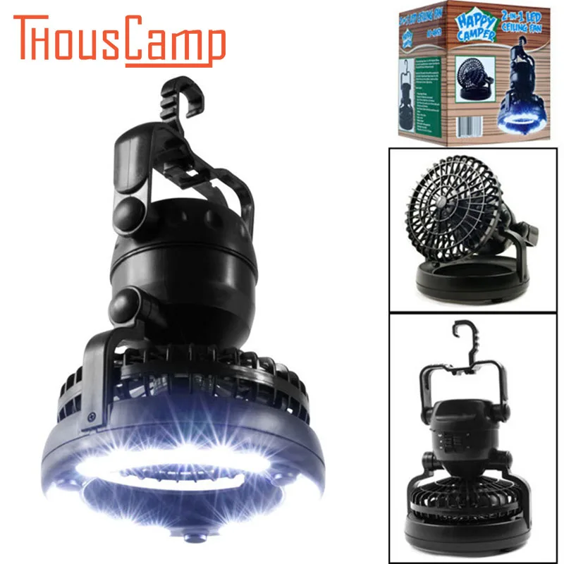 

2 in 1 Flashlight Latern 18 LED Camping Light with Fan for Hiking Fishing Camping Bicycle With Hanging Hook