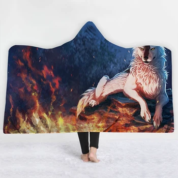 

Beast fire blanket keep Warm soft comfortable animal deep blue blanket high quality sell well Creative design blanket