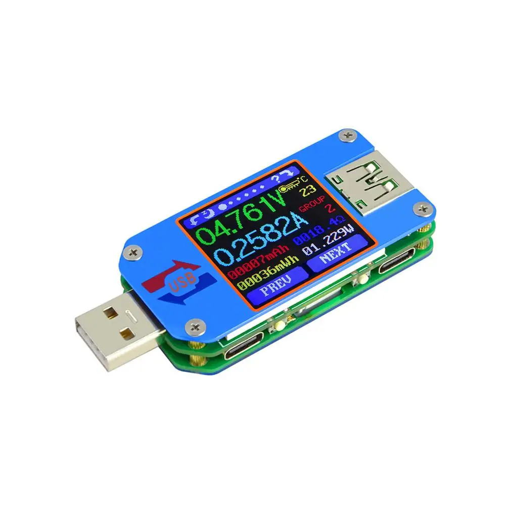 

Portable USB Tester Voltage And Current Tester Color Screen Tester UM25C USB 2.0 Used For Quick Charge Recognition & Data Storag
