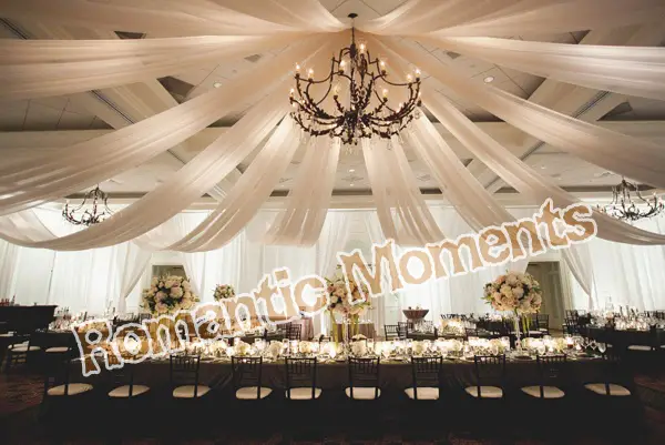 8 Pieces Wedding Ceiling Drape Canopy Drapery For Decoration