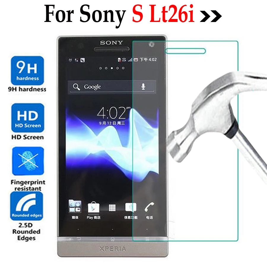 Закаленное стекло Xperia Lt 26i для Sony S SL Lt26 Lt26i LT LT26 26 26I i Защитное экрана Защитная